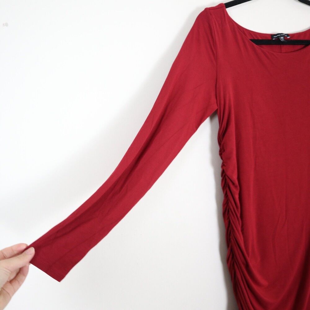 Universal Standard Size 6/8 Simone Ruched Bamboo Jersey Maxi Dress Red - Picture 5 of 12